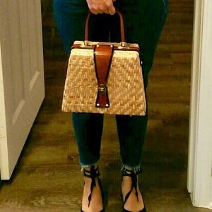 Vintage basket woven bag